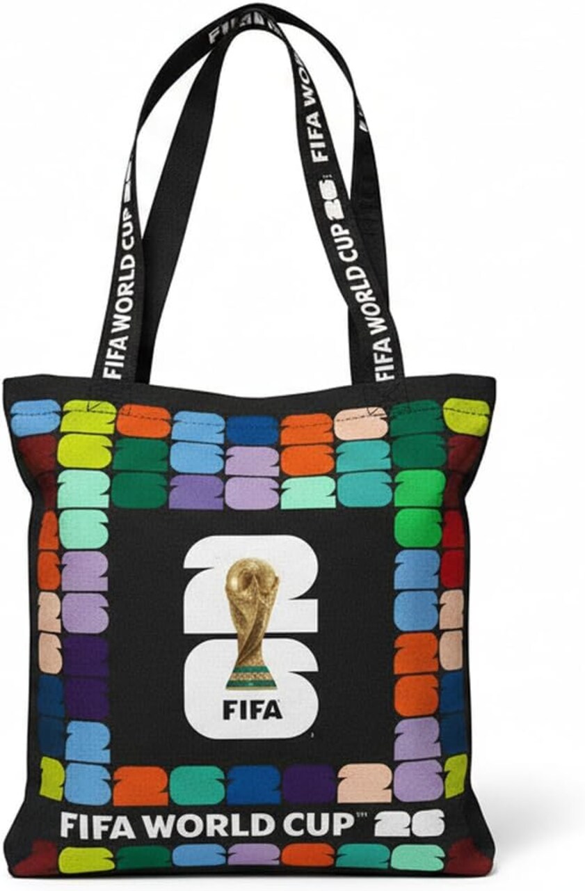FIFA World Cup DIY Canvas Tote Bag Kit – Soccer Fan Sewing Craft Kit – Includes 24" x 43" Printed Canvas Panel & Instructions – Create a 16" x 15" Reusable Tote Bag for Everyday Use or Gifts